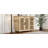 53.2"W 3D Woven Checkerboard Pattern Design Kitchen Island With Drop Leaf, Rolling Kitchen Island On Wheels With Internal Storage Rack, Power Outlet, Kitchen Cart With 3 Drawers 2 Cabinets, Nature