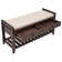 Alexandria Wood Storage Bench, Shoe Rack with Cushioned Seat and Drawers, Multipurpose Entryway Storage Bench