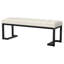 Banc rembourré capitonné Mira Vanilla Boucle