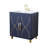 30" Modern Blue Single Bathroom Vanity With Ceramic Sink