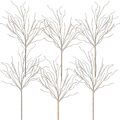 Ensemble de 6 baies enneigées 34 po - ensemble de 6 - blanc