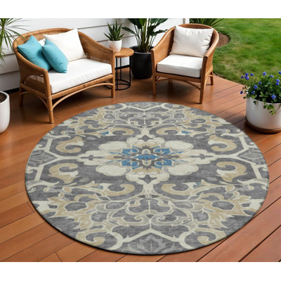 Tapis 8 po beige et gris