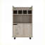 Chariots de bar fermiers avec rangement pour le vin, armoire et amp; Tablette pin clair | Bois d'ingénierie | Panneau de particules