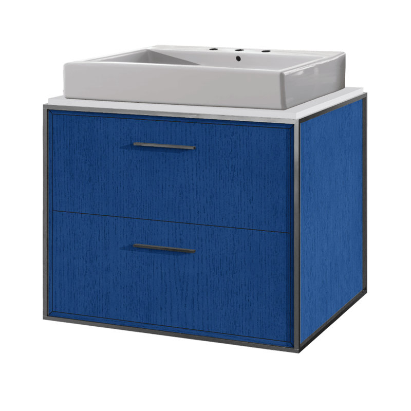 Aquaplane 22'' L Bathroom Sink, 3 Hole - 8" Centers