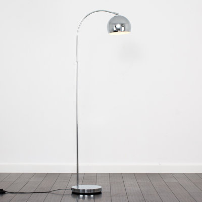 153.5cm Silver Arched Floor Lamp