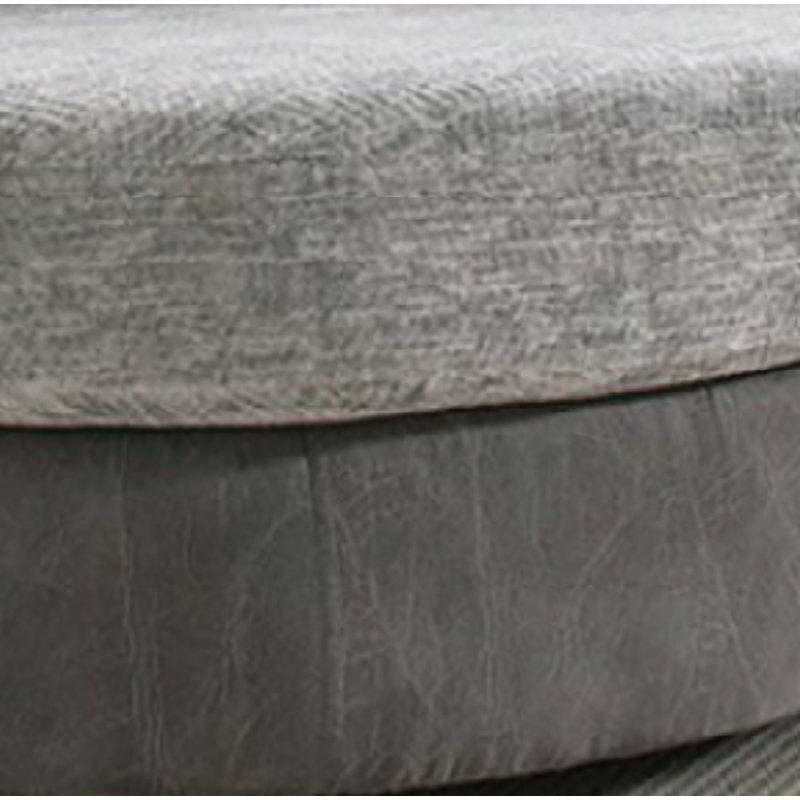 Canapé modulaire d'angle large de 136 po Paizli, Microfibre gris clair, Face à la droite