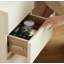 Commode blanche 80 po Liriodendron Chinense - Bureau de rangement compact avec tiroirs pour accessoires (sans miroir)