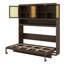 Lit escamotable avec dessus d'armoire de rangement, lumière intégrée et chargeur USB-626396111