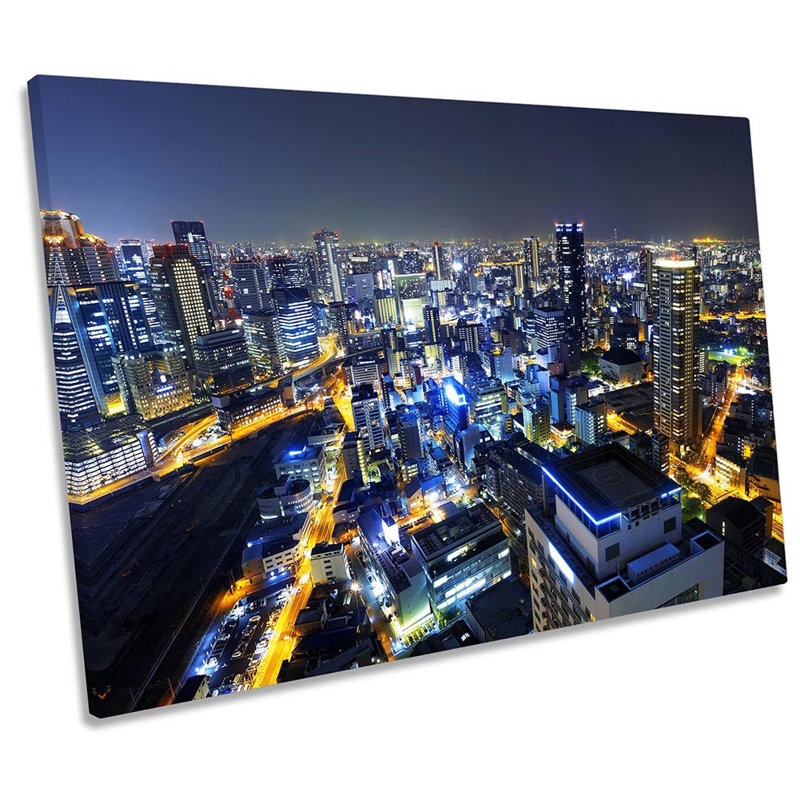 Osaka Japan Skyline - Wrapped Canvas Print, 30.5cm H x 45.7cm W x 2cm D