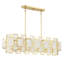 Lustre linéaire à 6 lumières en or véritable