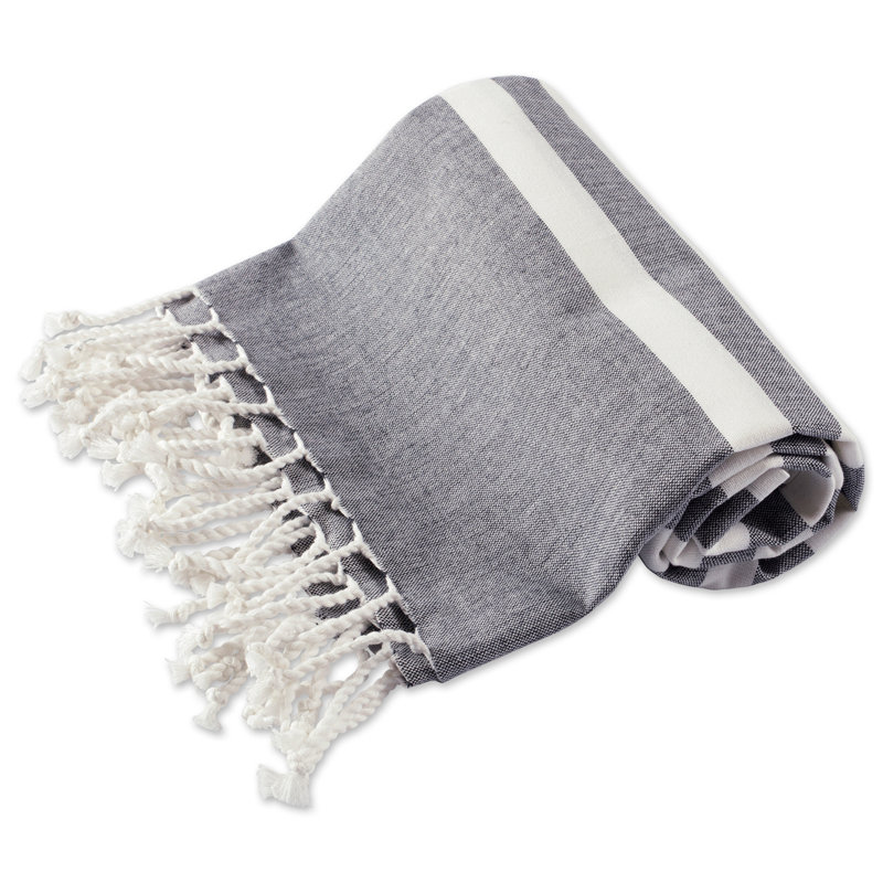 Vogt Cotton Beach Towel, Dark Gray