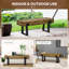 Banc de jardin avec pieds en métal