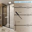 46.5" - 48" W × 72" H Semi-Frameless Folding Shower Door With 1/4" Tempered Safety Glass