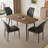 55.1'' Rectangular Dining Table Set, Modern Kitchen Table, Steel Legs (1 Table 4 Chairs)-436812394-436812393