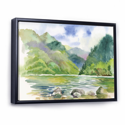 " Beautiful Summer River Green Landscape III "