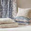 Ensemble de courtepointe 3 pièces en gaze de coton double / grand jacquard, bleu-134532261-134532263