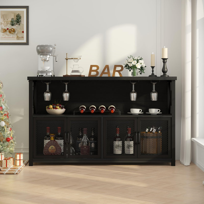 34cm Bar Cabinet, Black Oak