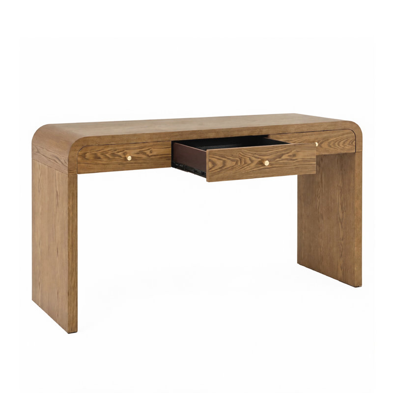 Console à 3 tiroirs Auralis, Marron foncé