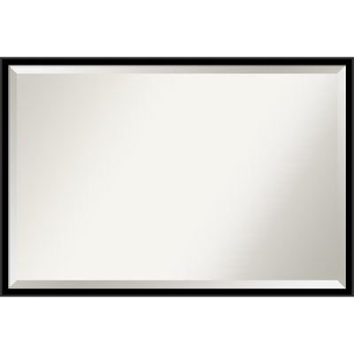 Incline Beveled Wood Framed Wall Mirror