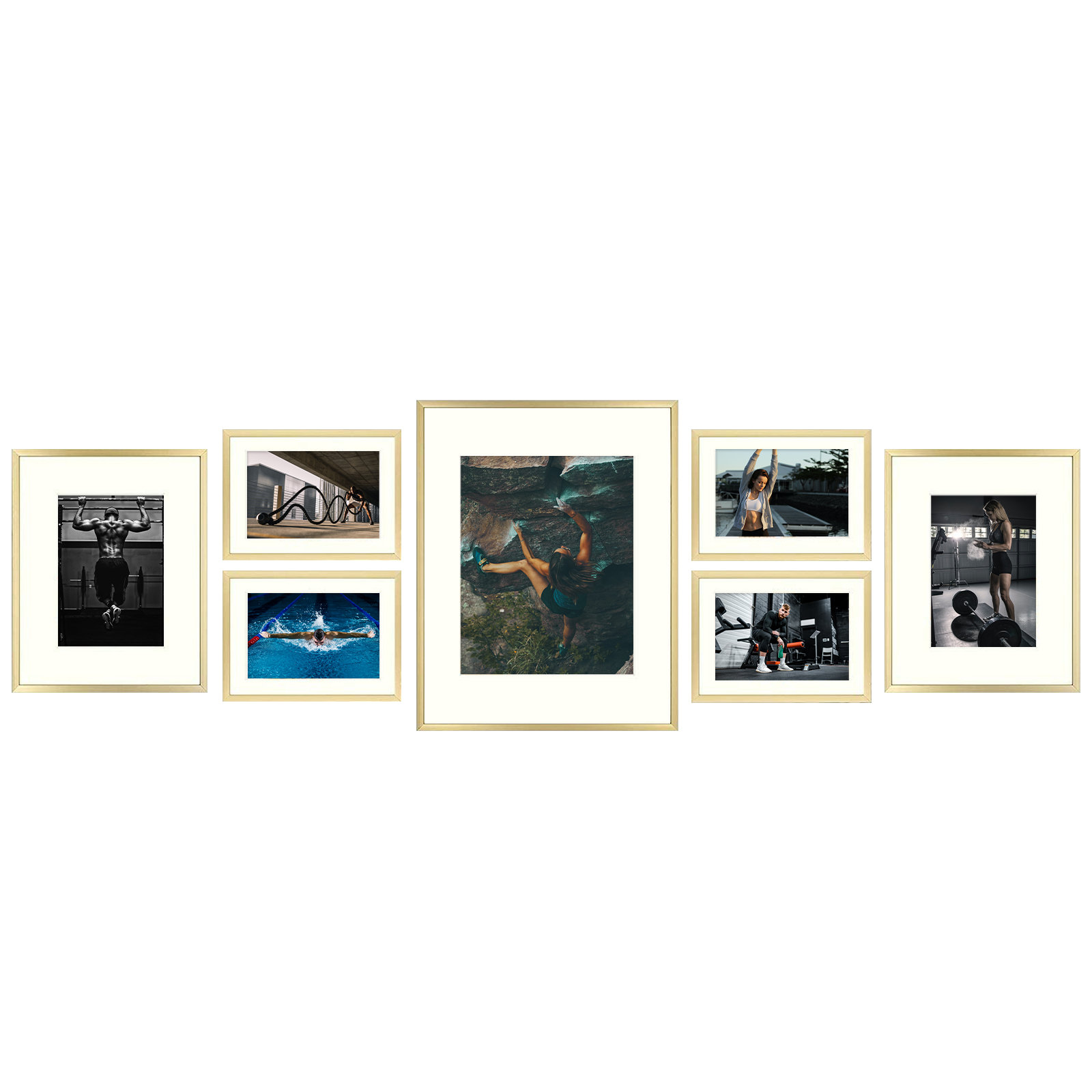 Gordillo 6 Piece Matte Gallery Wall Frame Set Zipcode Design Color: Gold/Black