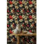 Papier peint oiseau dramatique floral | Murale rouge pelez et collez