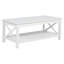 Ensemble de 2 tables basses rectangulaires à plateau relevable, blanc
