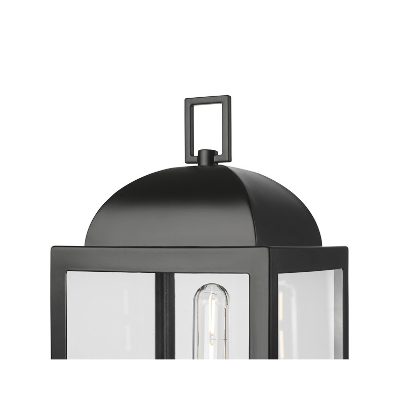 Beaufort 21.25" High 1-Light Outdoor Post Lantern - Powder Coated Black