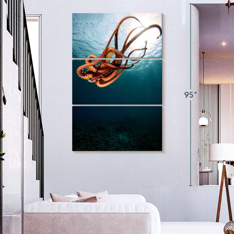 Brampt Diving Octopus, 74" H x 48" W