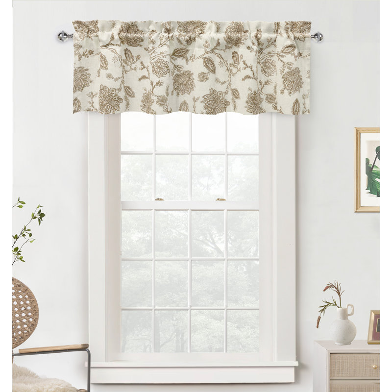 Jasinski Linen Blend Blackout Thermal Insulated Energy Saving Privacy Window Linen Curtain Valance Rod Pocket 2 Layers Single