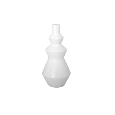 Vase en céramique blanc mat - H 15,50 po