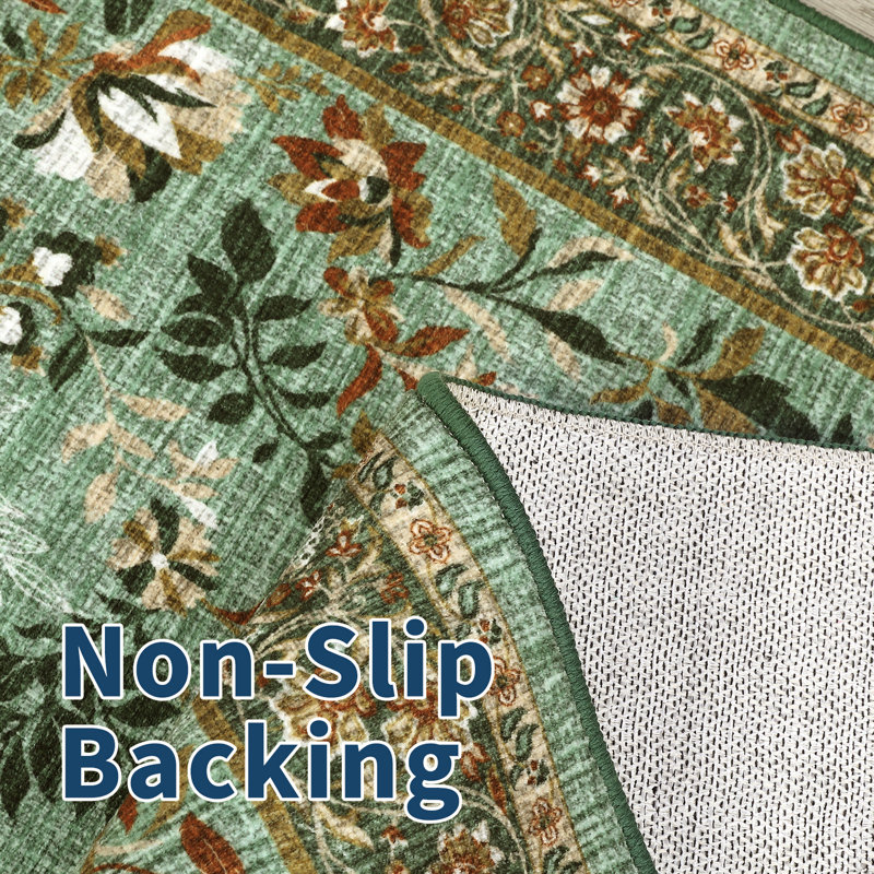 Très grand tapis d'extérieur 10 x 13 de style campagne moderne antidérapant, lavable et pliable, Brun