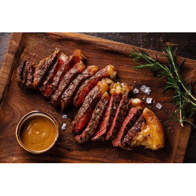 Sliced Steak Striploin by Lisovskaya - Wrapped Canvas Print