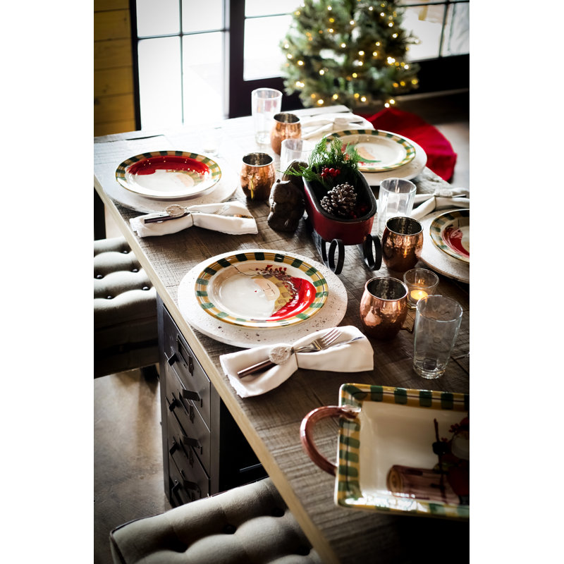 Old St. Nick Handmade Earthenware Dinner Plate