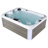 Empava 110 Volt 4 Person 20 - Jet Plastic Rectangle Standard (Hardwired) Hot Tub with Ozonator and Built-In Speaker in Wood Grain