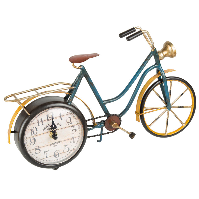 Horloge de table analogique de vélo de vélo rétro