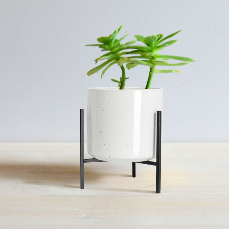 Pot à fleurs en grès Myers, H 8,25 po x l 6,25 po x P 6,25 po