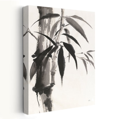 Sumi Bamboo Crop - bambou asiatique, branche noire, art