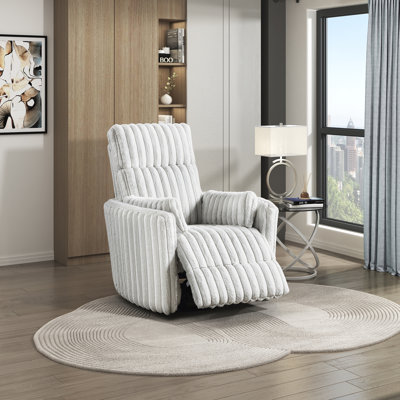 Fritsch 33.5"W Corduroy Manual Swivel Glider Recliner