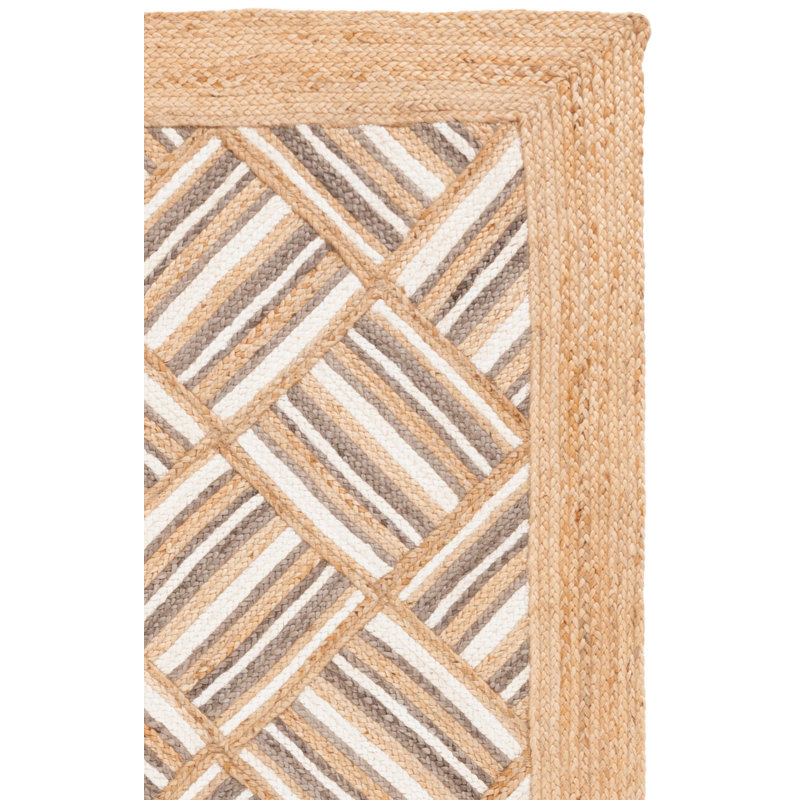 Melanda Natural Fiber Flat Weave Jute Pile Rug, Rectangle 5' x 8'