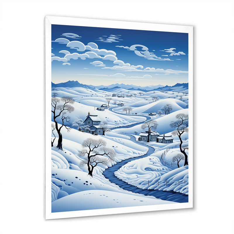Snow Winters Solitude IV - impression, Cadre photo blanc, H 32 po x l 24 po x P 1 po