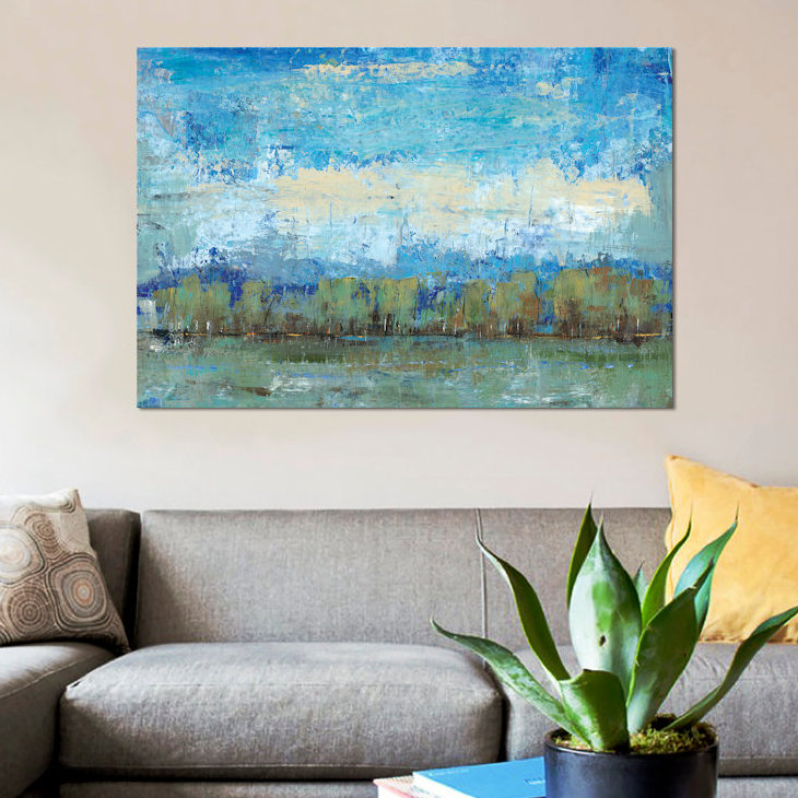« forest edge i », reproduction sur toile, H 12 po x l 18 po x P 1,5 po, Toile tendue, Pas de tapis