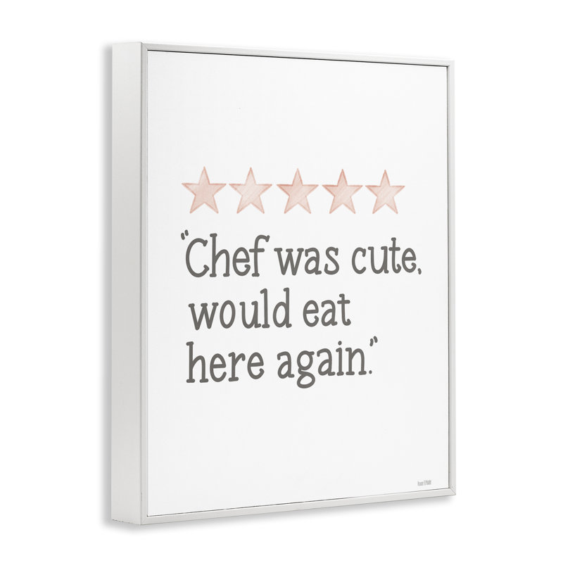  «Cute Chef Funny», estampe numérique encadrée par House Fenway, H 30 po x l 24 po, Giclée encadrée blanc bord de mer