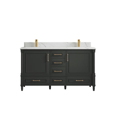 Ensemble de meuble-lavabo double 60 po Aberdeen