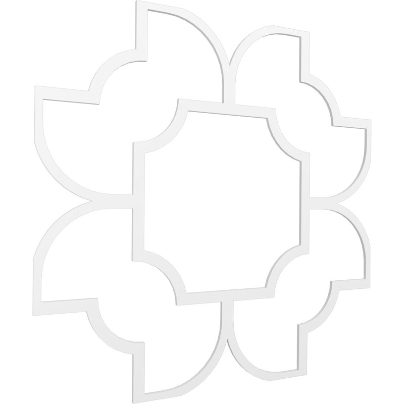 Panneau mural 3D Anderson en blanc (paquet de 1), H 83 po x l 83 po x P 0,375 po