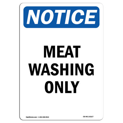 Signe de lavage de viande seulement