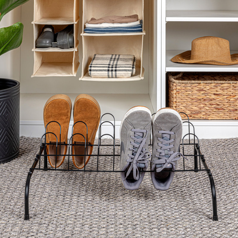 9 Pair Shoe Rack, Black