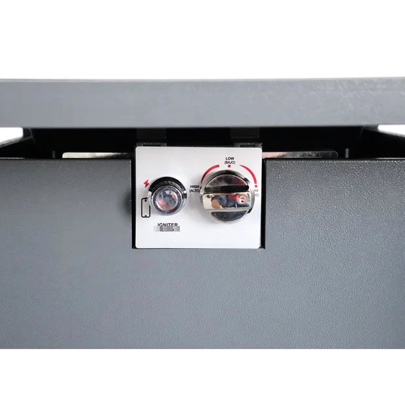 30" Metal Fireplace With Smoked Glass - Heat And Grey Fire Pit Top Rust-