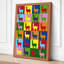 Llama Grid Pop Art - Wrapped Canvas-1418348504-1418348507