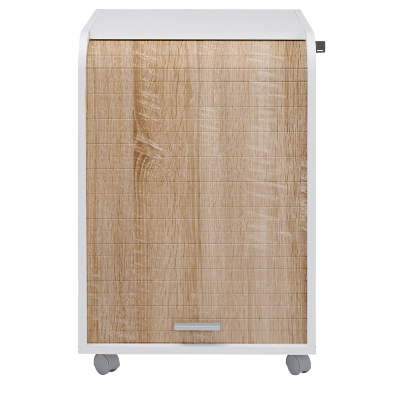 Aszia 2 -Drawer, White/Oak