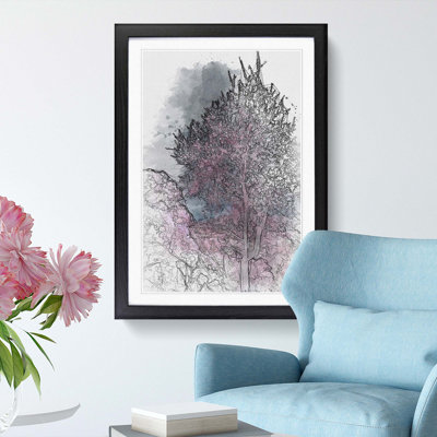 Pink Trees in Malaga Spain - Framed Print